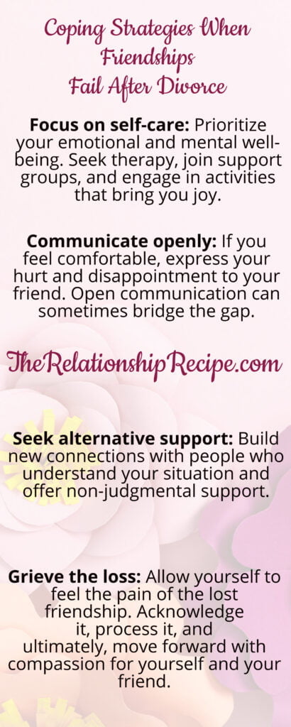 Coping Strategies When Friendships Fail After Divorce Infographic