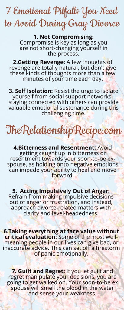 7 Emotional Pitfalls You Need to Avoid During Gray Divorce Infographic