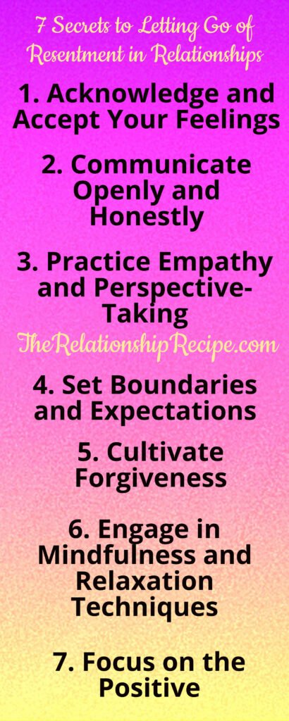 The 7 Secrets to Letting Go of Resentment Infographic