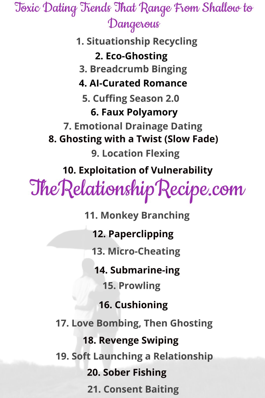 Toxic Dating Trends: Behaviors You Need to Avoid Infographic